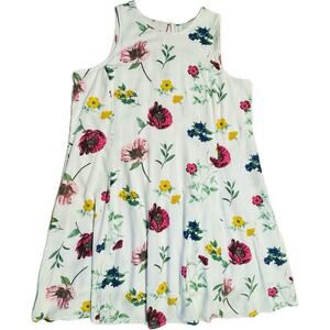 Old Navy Swing Loose Cottagecore Fully Lined Spring Dress White Floral Women XL